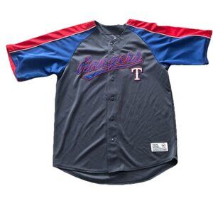 VTG Y2K Dynasty Series Texas Rangers Jersey Men’s LG “42-44”Blue MLB Baseball
